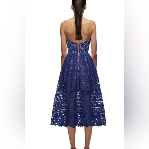 Self Portrait Azalea Dress in Cobalt US 6 - Picture 8 of 10